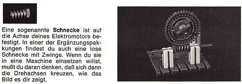 Auszug aus dem "fischertechnik Alphabet" (1968)