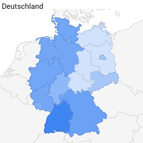 Nutzung des Suchbegriffs "fischertechnik" in Deutschland (Quelle: Google Trends)