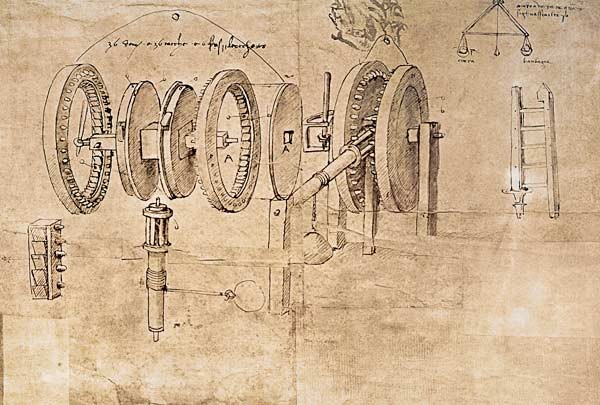 Getriebe von Leonardo da Vinci