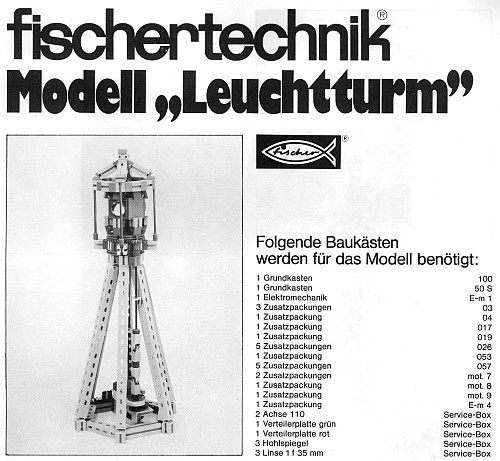Leuchtturm-Modellanleitung (1976)