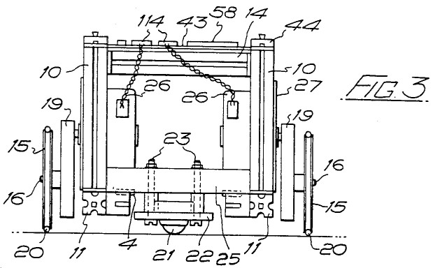 Patentzeichnung zum BBC Buggy (US-Patent No. 4.548.584, 1985)