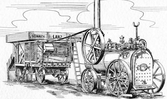 Lanz-Mähdrescher (um 1900)