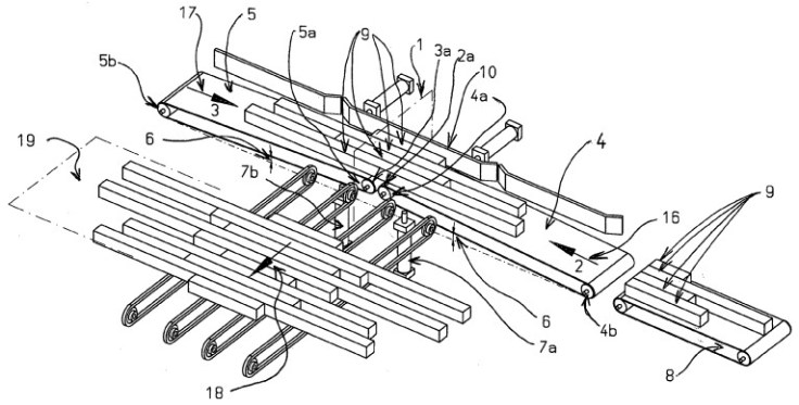 Vorrichtung zur Ausrichtung von Hölzern