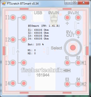 Kontroll-Fenster FTScratchBT